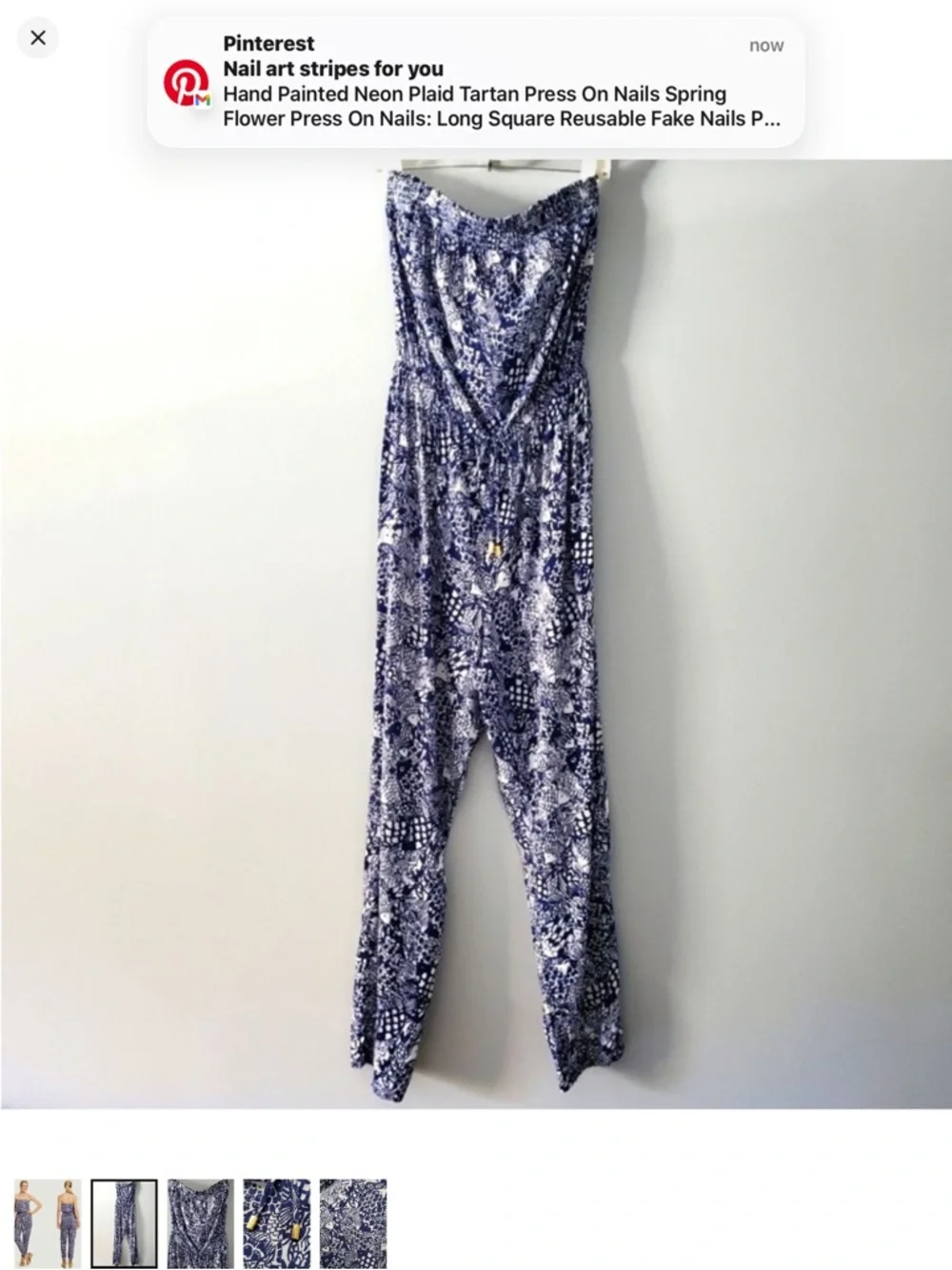 Lilly Pulitzer x Target Upstream Fish Strapless Jumpsuit Size Small